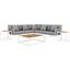 Stance 8 Piece Outdoor Patio Aluminum Sectional Sofa Set In Grey