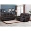 Stanley Contemporary Plush Faux Leather Upholstered Power Reclining Sofa Set In Brown