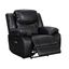 Stanley Plush Velvet-Like Upholstered Power Reclining Chair In Black