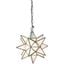 Star Antique Brass Large Frosted Chandelier