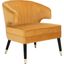 Stazia Marigold and Black Wingback Accent Chair
