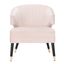 Stazia Pale Pink and Black Wingback Accent Chair