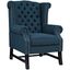 Steer Upholstered Fabric Armchair In Azure