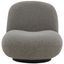 Stevie Boucle Accent Chair In Light Grey And Black
