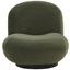 Stevie Boucle Accent Chair In Olive Green And Black