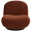 Stevie Boucle Accent Chair In Rust And Black