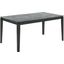 Stevie Rectangular Faux Marble Top Dining Table In Grey and Black