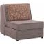 Studio Upholstered Convertible Armchair with Storage In Beige