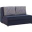 Studio Upholstered Convertible Loveseat with Storage In Navy