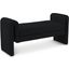 Stylus Boucle Fabric Bench In Black