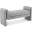 Stylus Boucle Fabric Bench In Grey