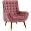 Suggest Dusty Rose Button Tufted Performance Velvet Lounge Chair