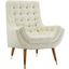Suggest Ivory Button Tufted Performance Velvet Lounge Chair