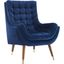 Suggest Navy Button Tufted Performance Velvet Lounge Chair