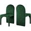Summer Velvet Dining Side Chair Set of 2 In Green