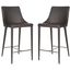 Summerset Brown and Chrome Counter Stool Set of 2