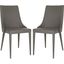 Summerset Grey 19 Inch Leather Side Chair Set of 2