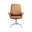 Summit Office Chair In Faux Leather and Aluminum Frame with Adjustable Height and Swivel In Brown
