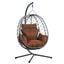 Summit Outdoor Single Person Egg Swing Chair In Brown