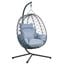 Summit Outdoor Single Person Egg Swing Chair In Charcoal