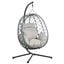 Summit Outdoor Single Person Egg Swing Chair In Grey