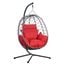 Summit Outdoor Single Person Egg Swing Chair In Red