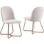 Sunland 2 Piece Upholstered Velvet Side Chairs In Beige