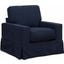Americana Slipcover For Box Cushion Track Arm Chair In Navy Blue