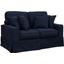 Americana Slipcover For Box Cushion Track Arm Loveseat In Navy Blue