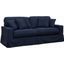 Americana Slipcover For Box Cushion Track Arm Sofa In Navy Blue