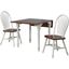 Sunset Trading Andrews 3 Piece 48 Inch Rectangular Dining Set In Antique White and Chestnut STR-PK-ADW3448-820-AW3P