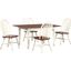 Sunset Trading Andrews 5 Piece 60 Inch Rectangular Extendable Dining Set In White And Brown PK-ADW3660-820-AW5P