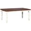 Sunset Trading Andrews 72 Inch Rectangular Extendable Dining Table In Distressed Antique White And Chestnut Brown