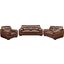 Sunset Trading Jayson 3 Piece Top Grain Leather Living Room Set Chestnut Brown Sofa Loveseat And Chair