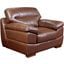 Sunset Trading Jayson 45 Inch Wide Top Grain Leather Armchair Chestnut Brown