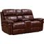 Luxe Leather Reclining Loveseat With Power Headrest In Deep Brown