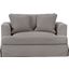 Newport Slipcover For 52 Inch Wide Chair and A Half With 2 Throw Pillow Covers In Gray