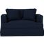 Newport Slipcover For 52 Inch Wide Chair and A Half With 2 Throw Pillow Covers In Navy Blue