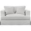 Newport Slipcover For 52 Inch Wide Chair and A Half With 2 Throw Pillow Covers In White