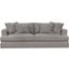 Newport Slipcover For Recessed Fin Arm 94 Inch Sofa With 4 Throw Pillow Covers In Gray