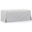 Sunset Trading Newport Slipcovered 44 Inch Wide Ottoman Stain Resistant Performance Fabric White