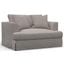 Sunset Trading Newport Slipcovered 52 Inch Wide Chair And A Half Stain Resistant Performance Fabric 2 Throw Pillows Gray