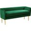 Surla-Rouge Green Velvet Bedroom Bench