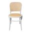 Susan Solid Wood Side Chairs with Natural Cane Set of 2 In White