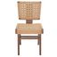 Susanne Woven Dining Chair Set of 2 In Natural Walnut