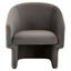 Susie Barrel Back Accent Chair In Dark Grey