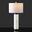 Sydni Alabaster Pillar Table Lamp In White