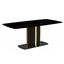Sylva 55 Inch Dining Table In Black and Gold