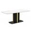 Sylva 55 Inch Dining Table In White and Gold