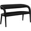 Sylvester Black Faux Leather Bench